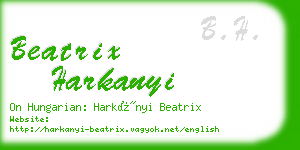 beatrix harkanyi business card